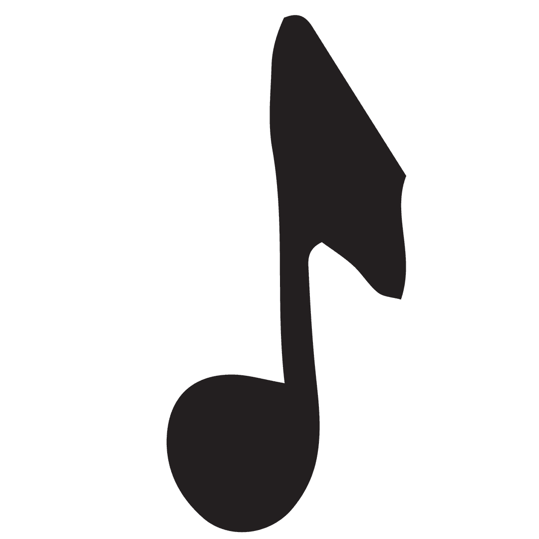 Isolated Musical Note on Transparent Background Illustration