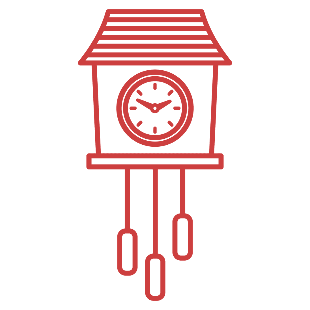 Red Cuckoo Clock Graphic on Transparent Background - Download Free Stock Images Pikwizard.com