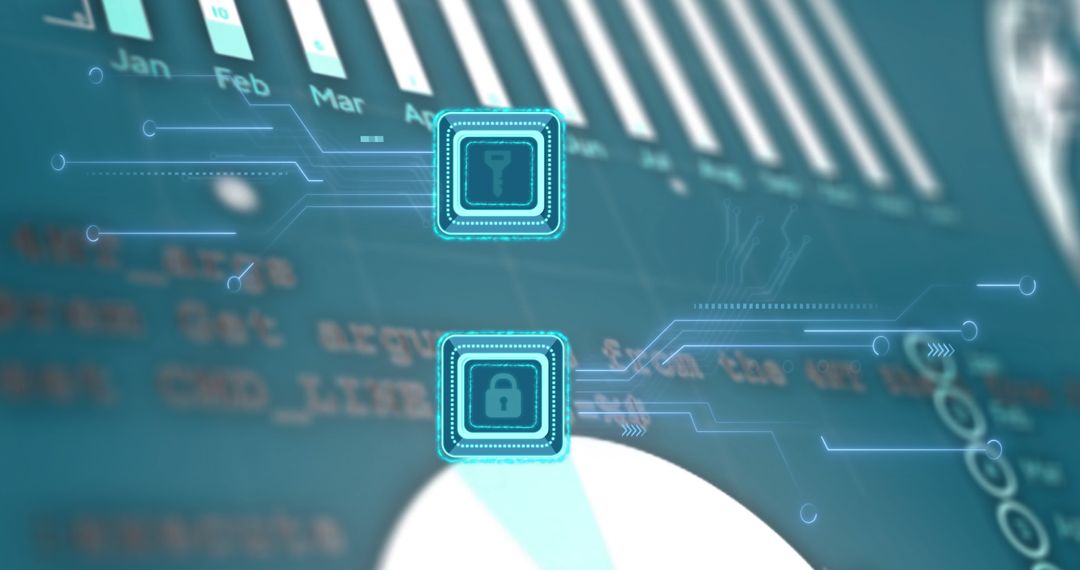 Global Data Security and Digital Interface Concept Art