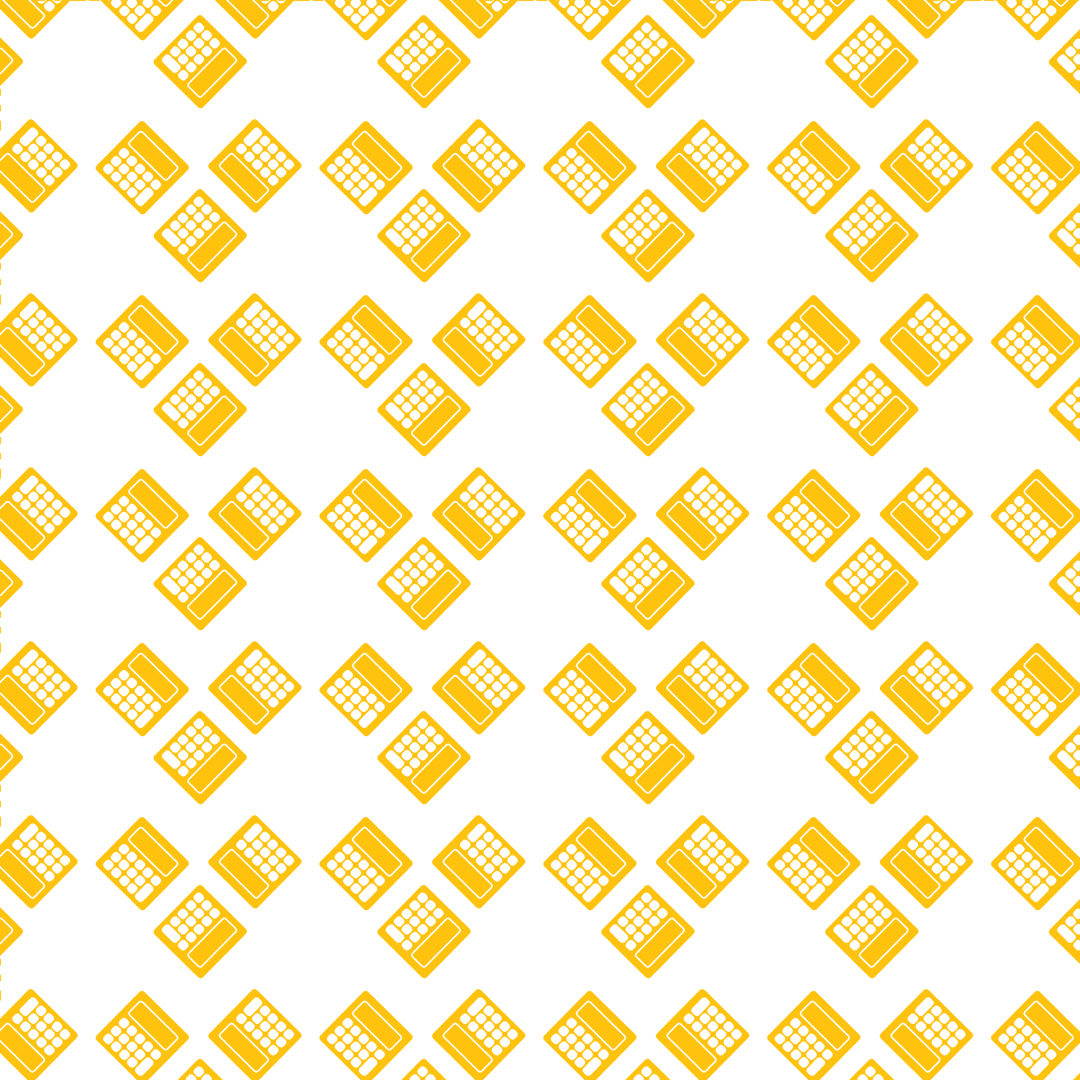 Transparent Yellow Calculator Pattern on Dark Background
