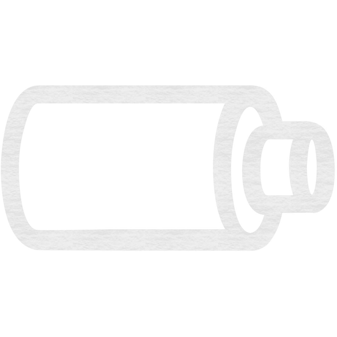 Transparent Vector Battery Outline on White Background