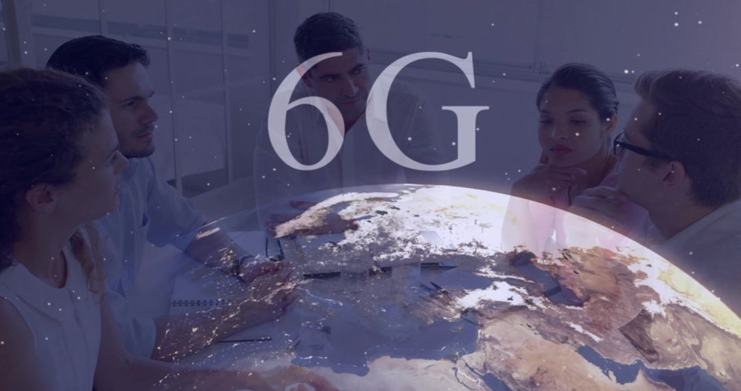 Global Team Collaborating in 6G Innovation Meeting