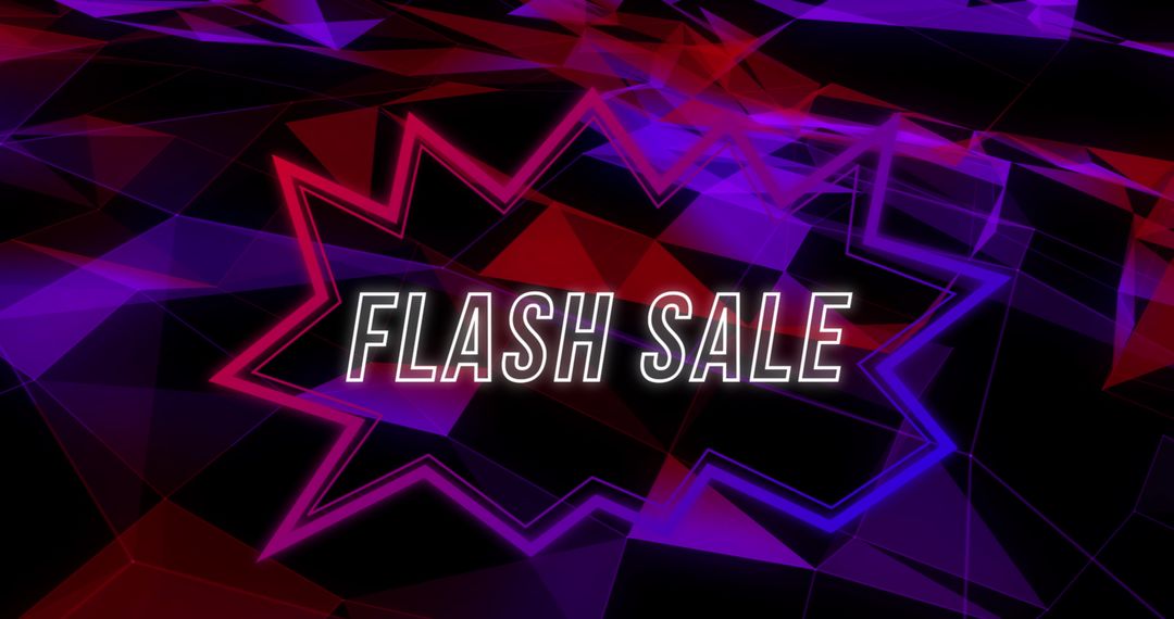 Vibrant Flash Sale Graphic with Retro Design