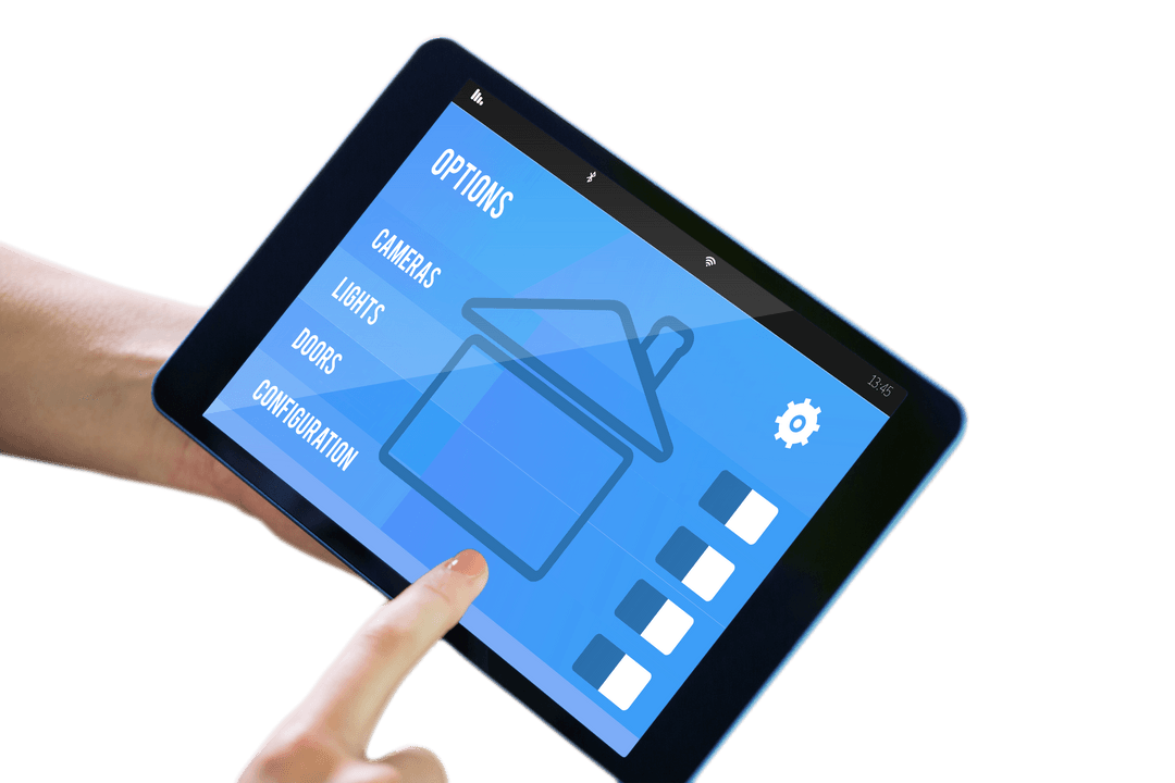Transparent Smart Home Control Interface on Tablet
