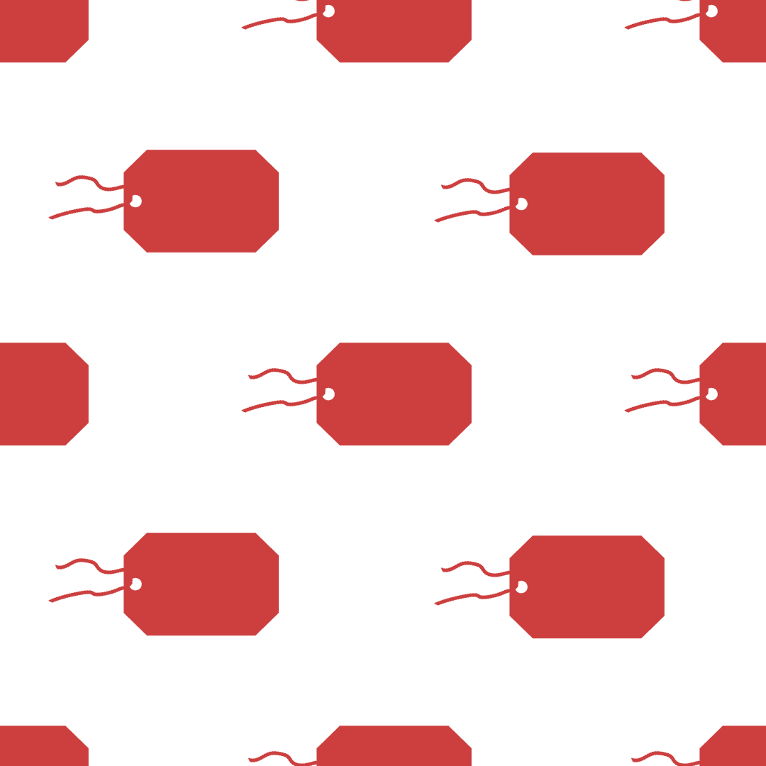 Seamless Transparent Pattern of Red Labels