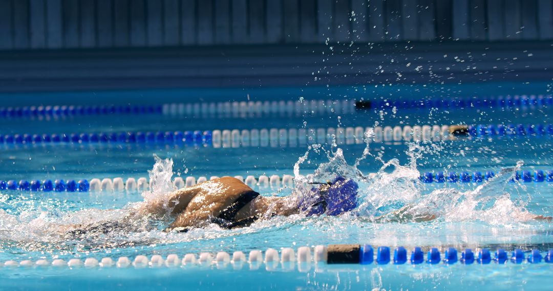 Freestyle Swimmer Training in Indoor Pool - Free Images, Stock Photos and Pictures on Pikwizard.com