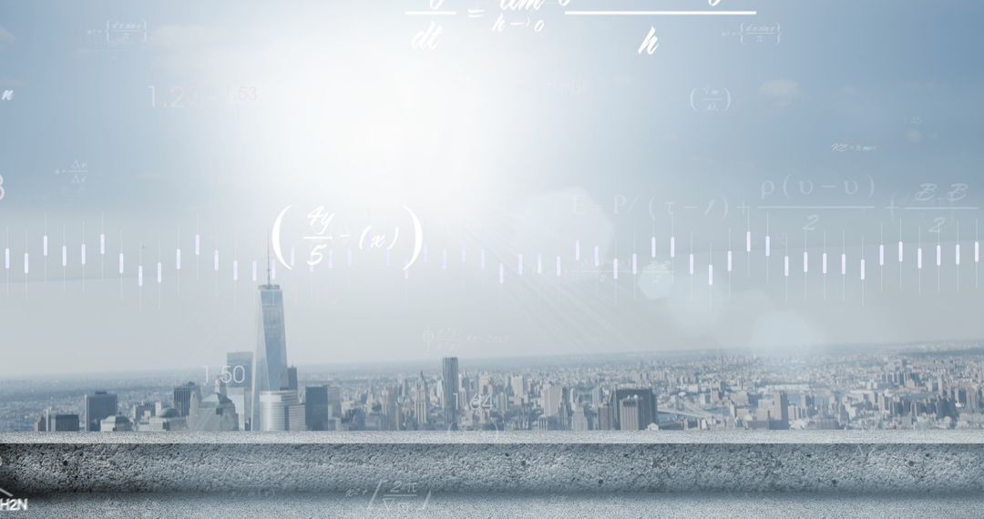 Digital Interface and Data Processing Over Modern Cityscape