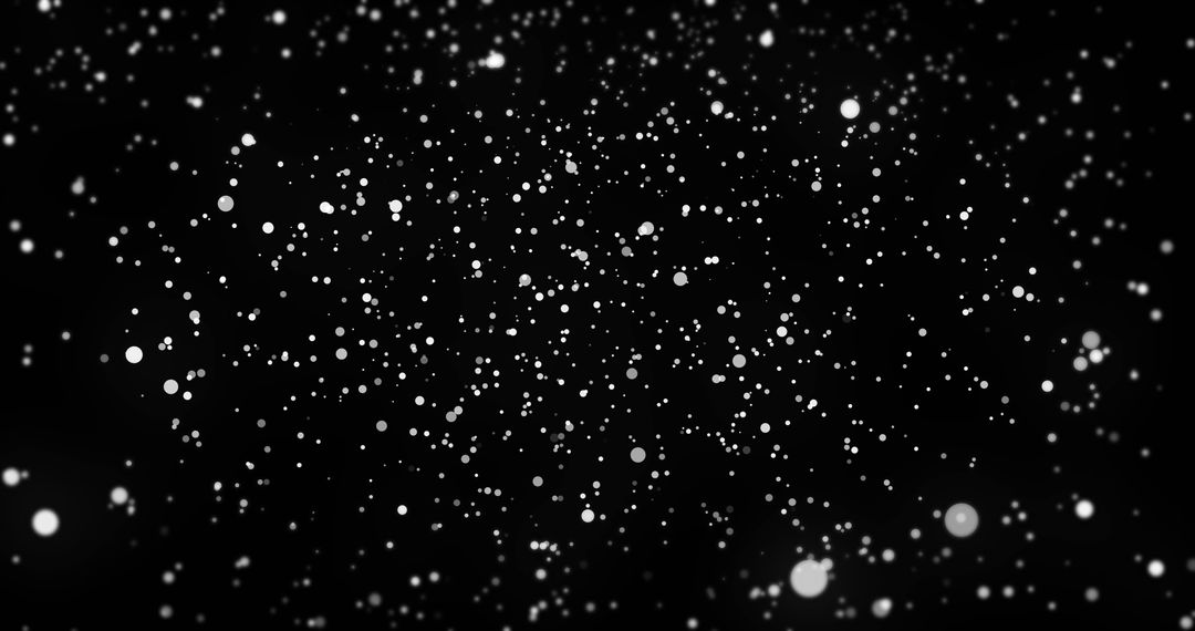 Abstract White Circles on Black Background Pattern