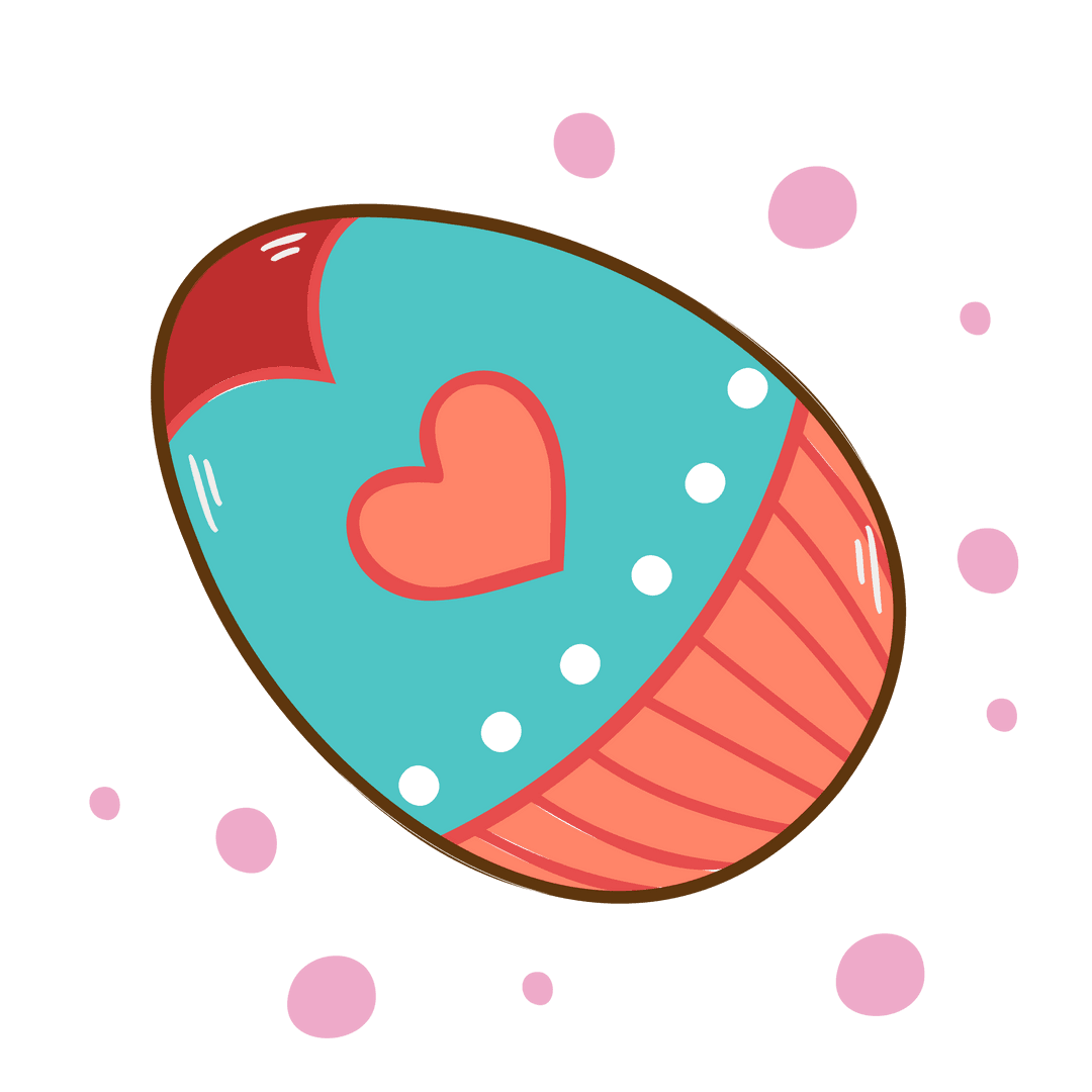 Transparent Cartoon Rocket Ship with Heart Emblem