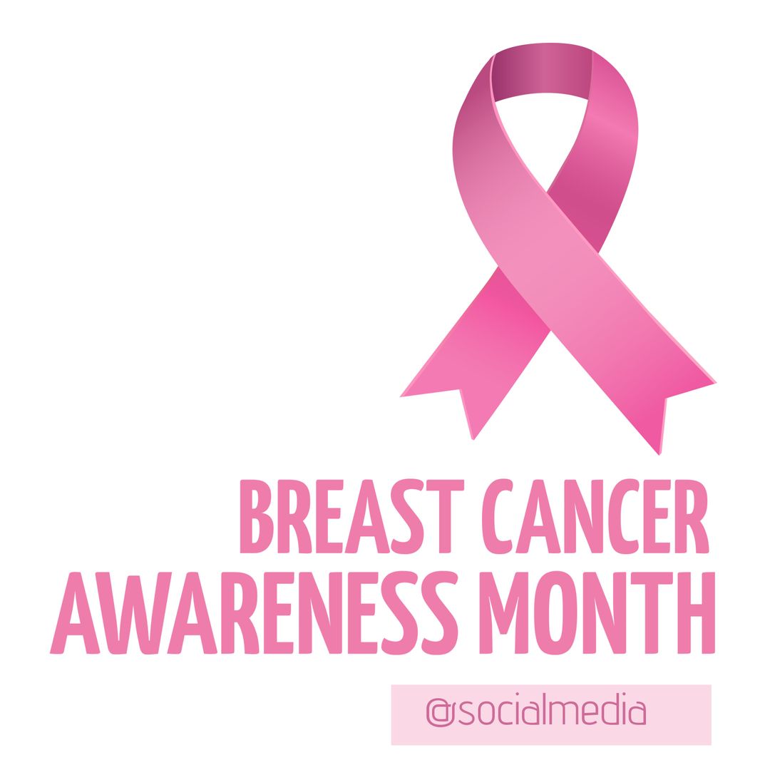 Breast Cancer Awareness Month Pink Ribbon Support Poster - Download Free Stock Templates Pikwizard.com