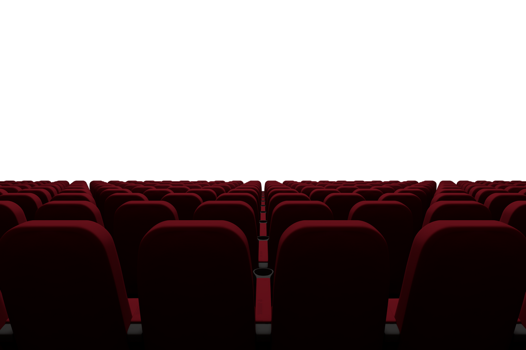 Panoramic Transparent Digital Illustration of Red Cinema Seats - Download Free Stock Images Pikwizard.com