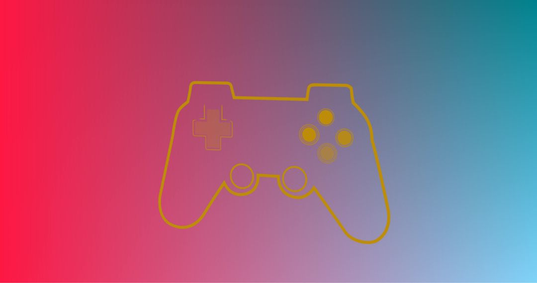 Glowing Game Controller Design on Gradient Background - Free Images, Stock Photos and Pictures on Pikwizard.com