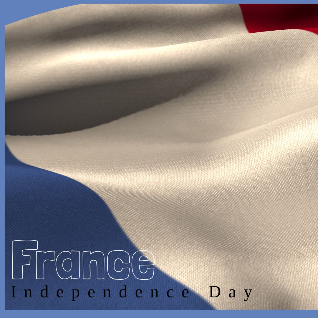 France Independence Day Banner with National Flag
