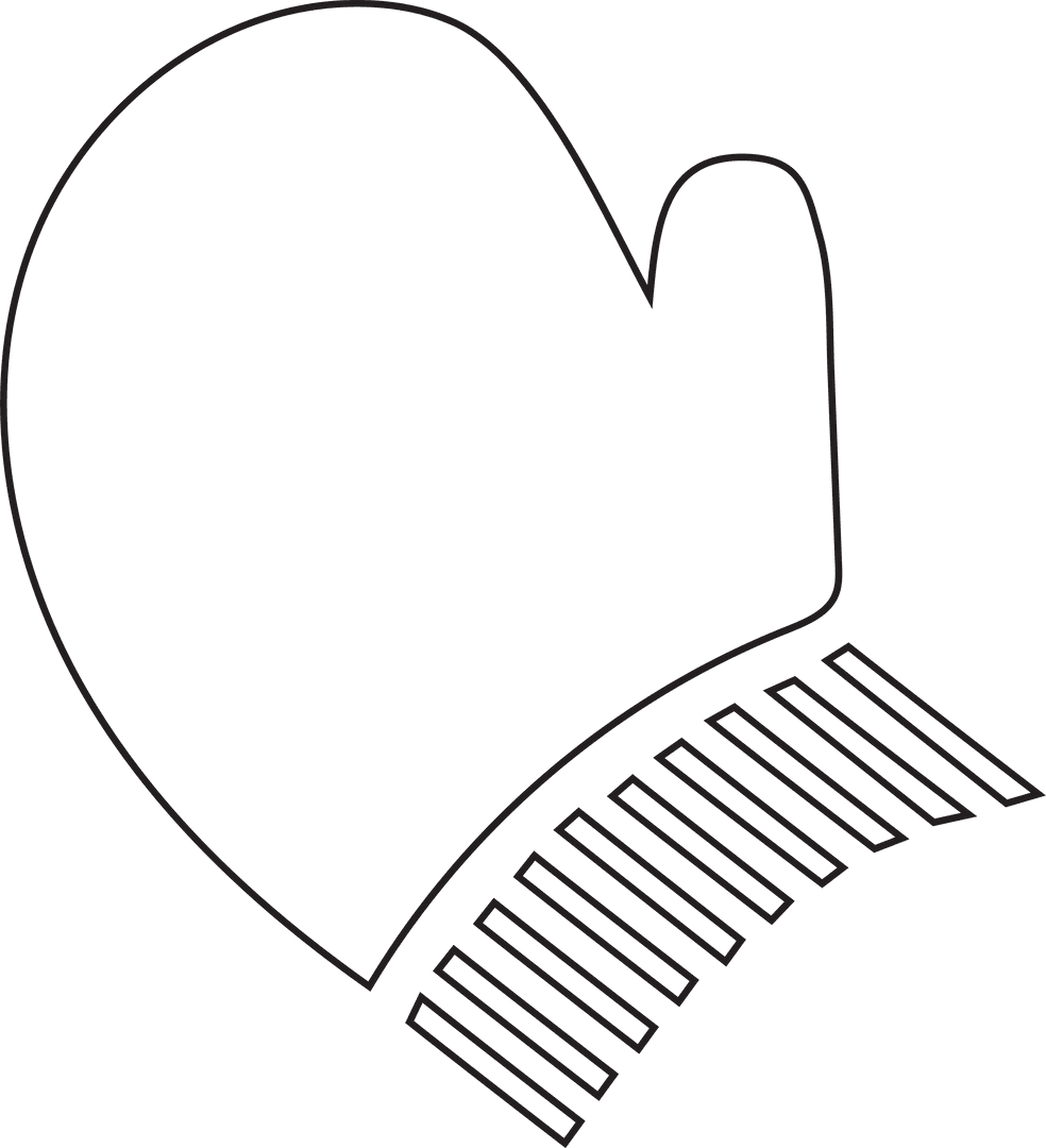 Minimalist Boxing Glove Icon with Transparent Background