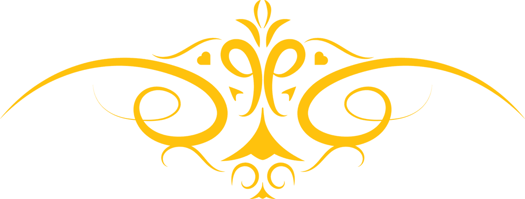 Elegant Yellow Abstract Swirl Design on Transparent Background