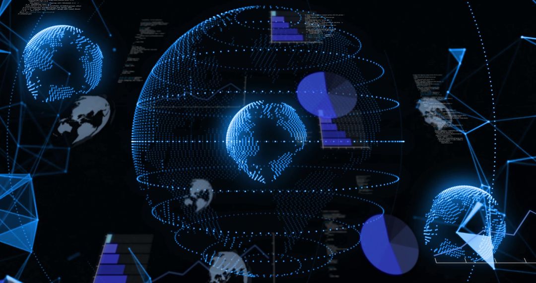 Futuristic Digital Global Network and Data Connections