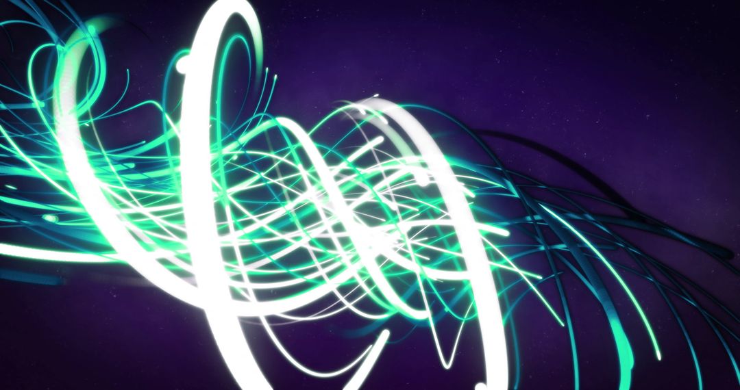 Glowing Digital Connections on Dark Background