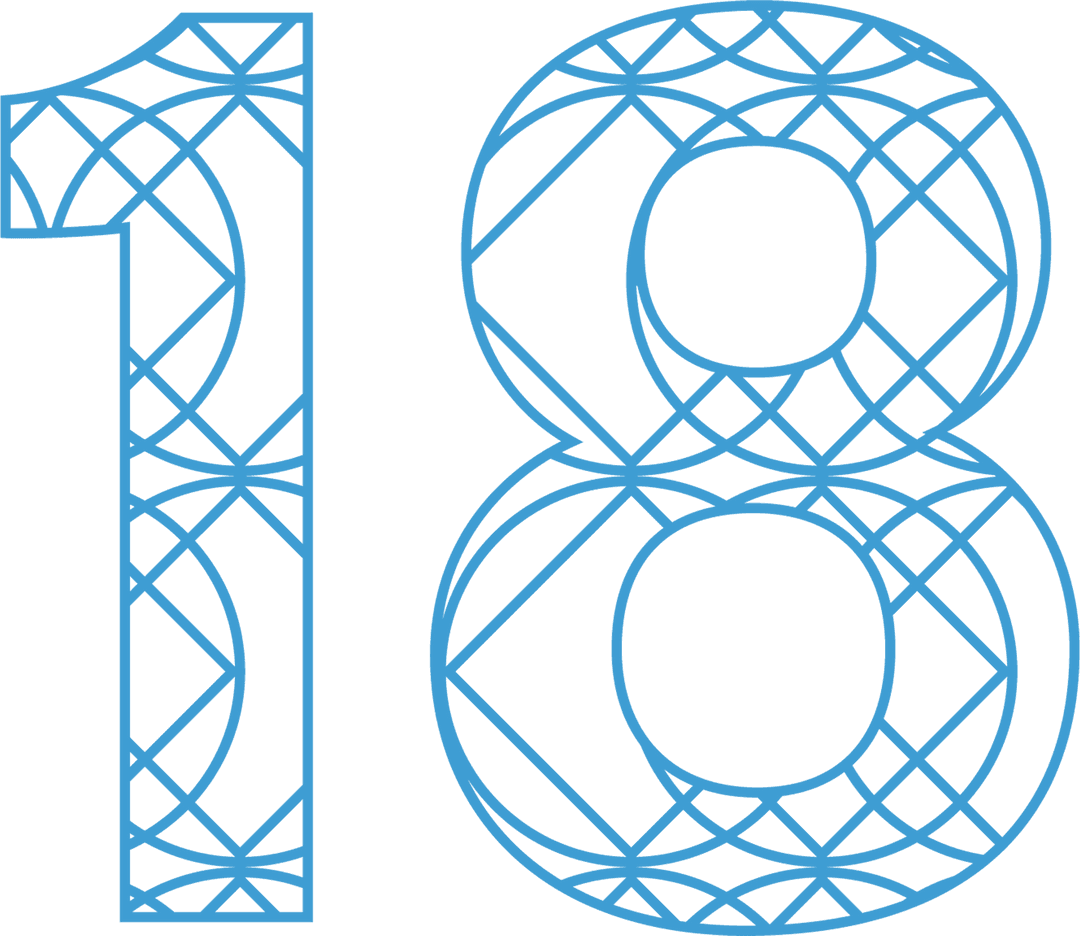 Transparent Blue Geometric 18 on Transparent Background