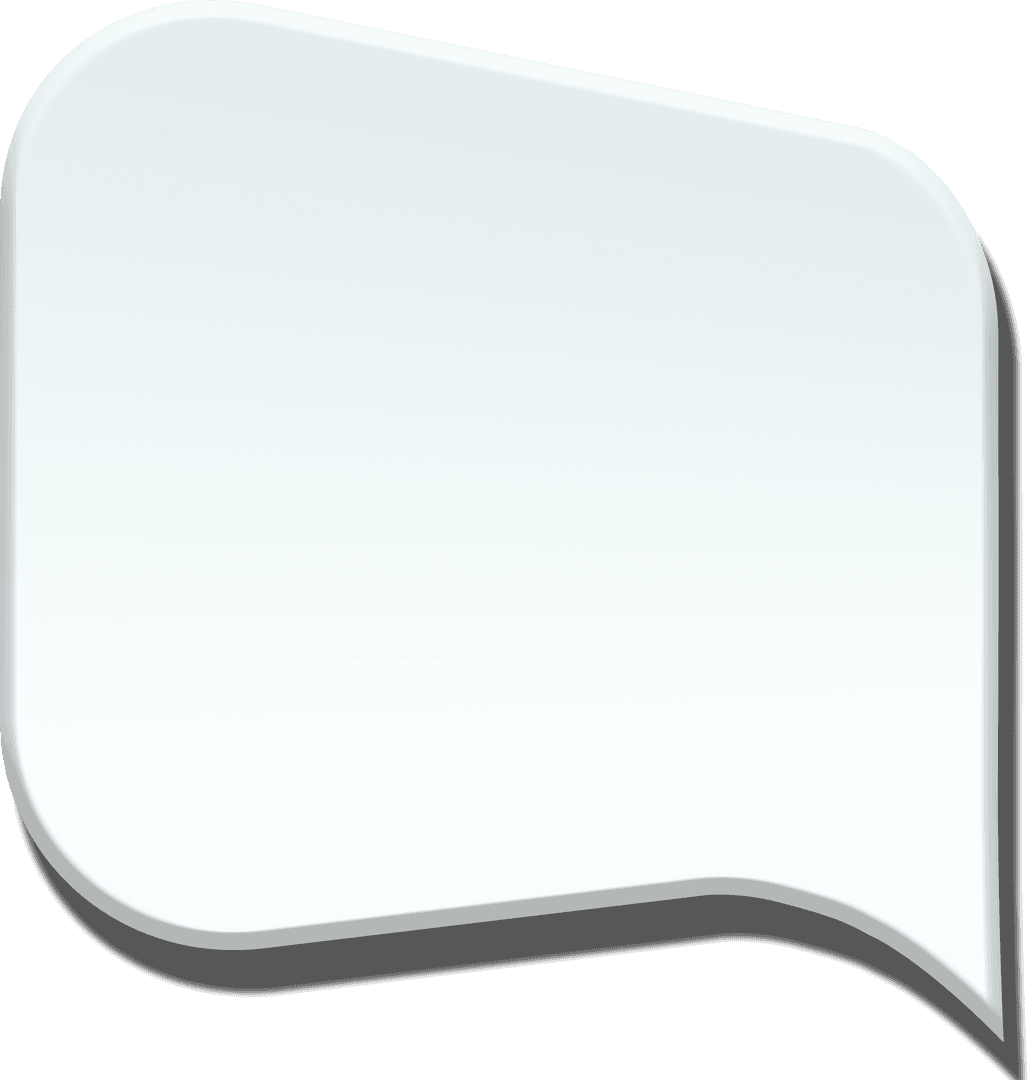 Digital Blank Text Bubble on Transparent Background