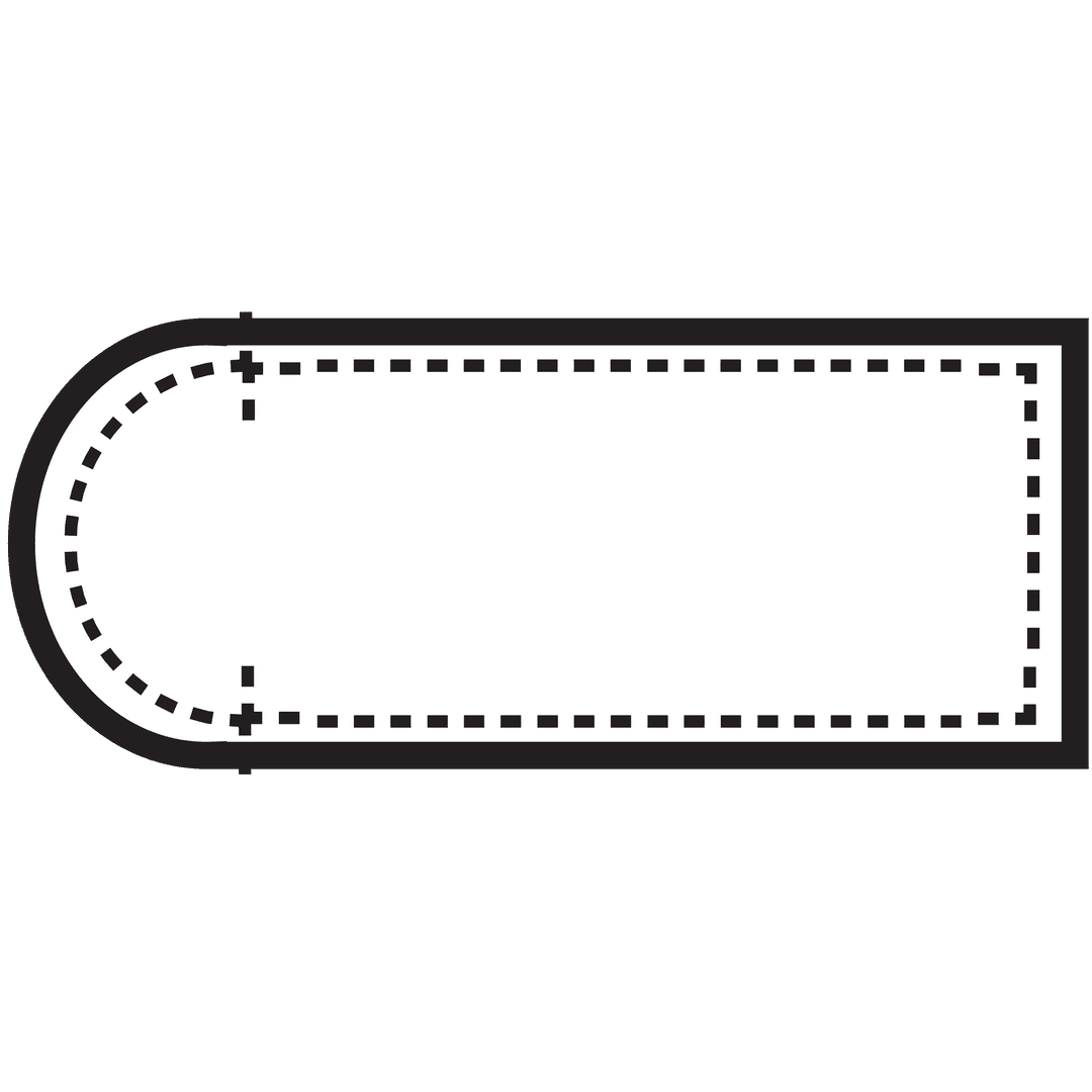 Elegant Abstract Shape Outline Illustration on Transparent Background