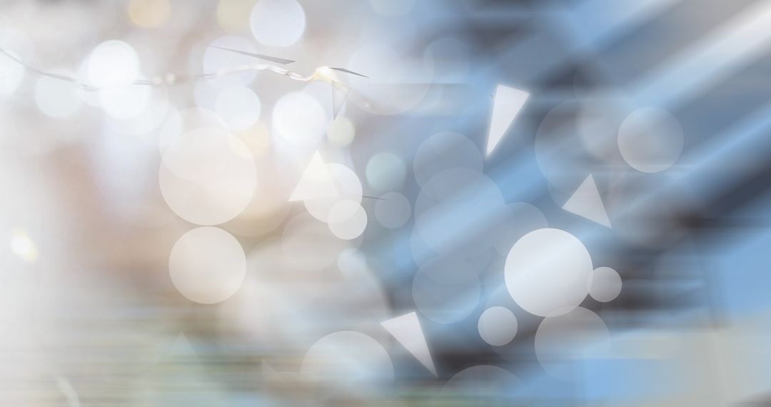 Abstract Light Spots and Geometric Patterns on Blurred Background