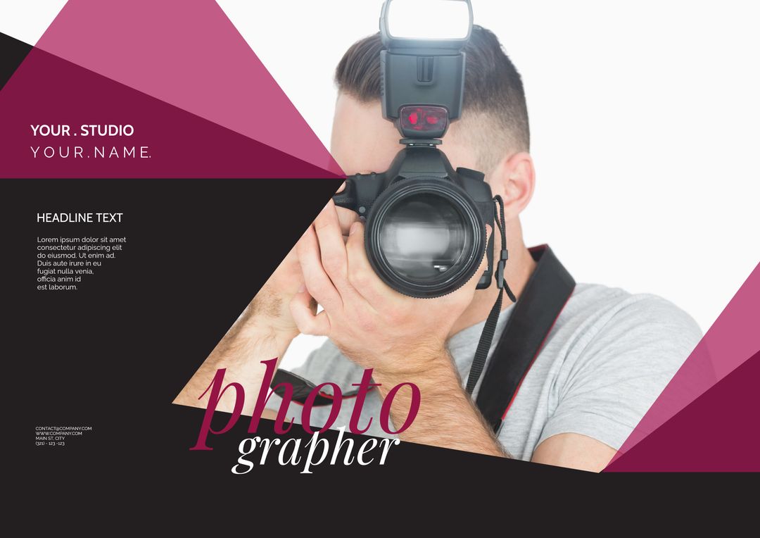 Photographer with Camera Lens Highlighting Focus and Creativity - Download Free Stock Templates Pikwizard.com