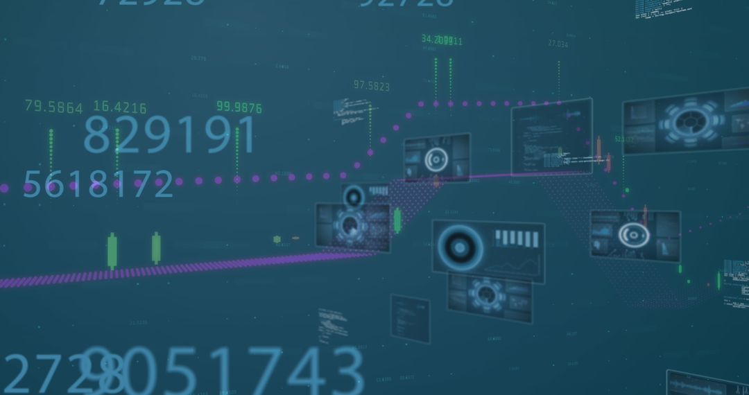 Abstract Digital Finance Data and Analytics Visualization