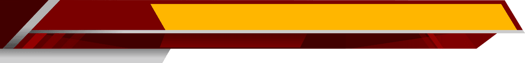 Abstract Graphic Yellow and Red Shape on Transparent Background