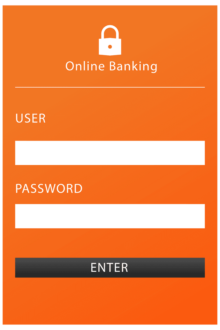 Transparent Online Banking Login Interface