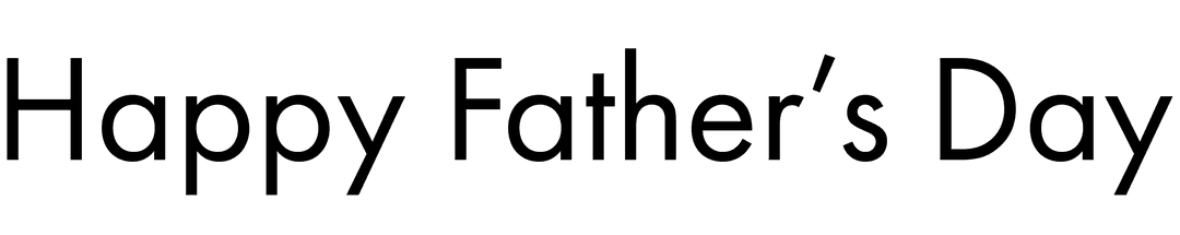 Happy Father's Day Text Banner on Transparent Background
