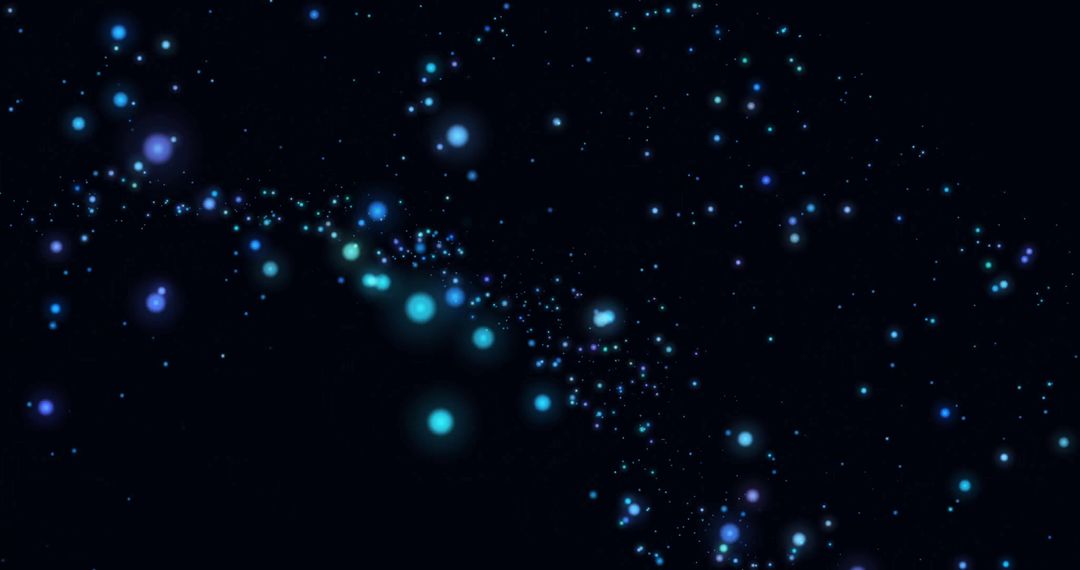 Glowing Light Particles on Dark Background