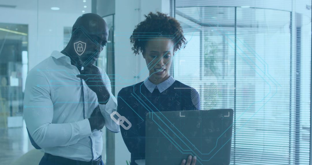 Diverse Business Team Reviewing Cybersecurity Data