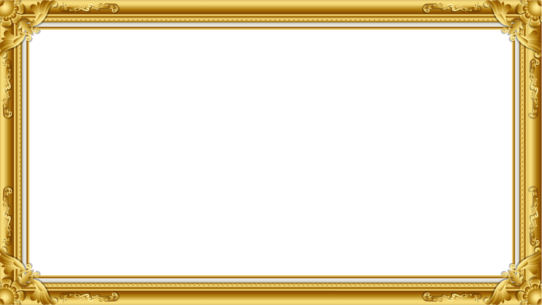 Ornate Golden Baroque Frame with Intricate Floral Design