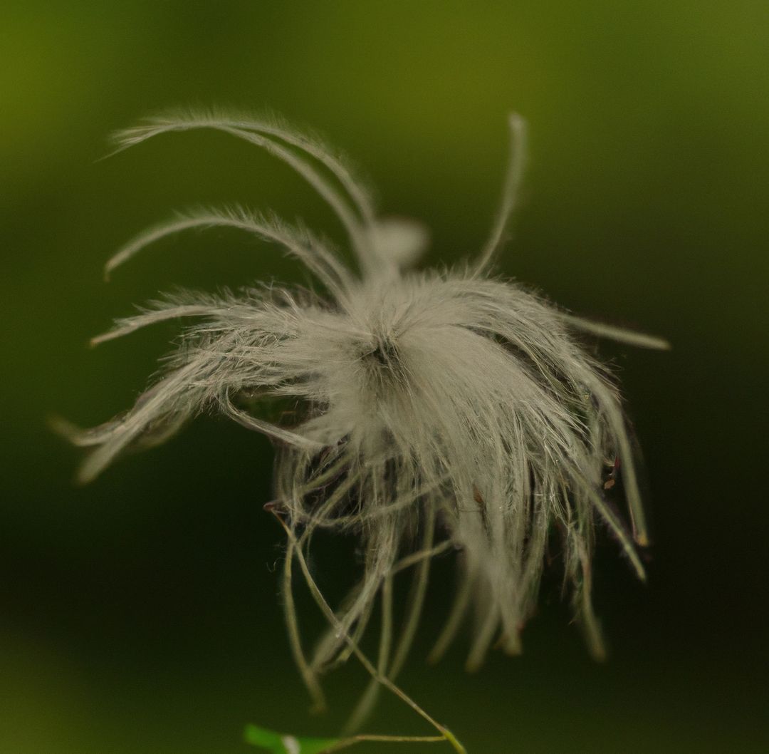 Image of close up of white wisp on green background - Free Images, Stock Photos and Pictures on Pikwizard.com