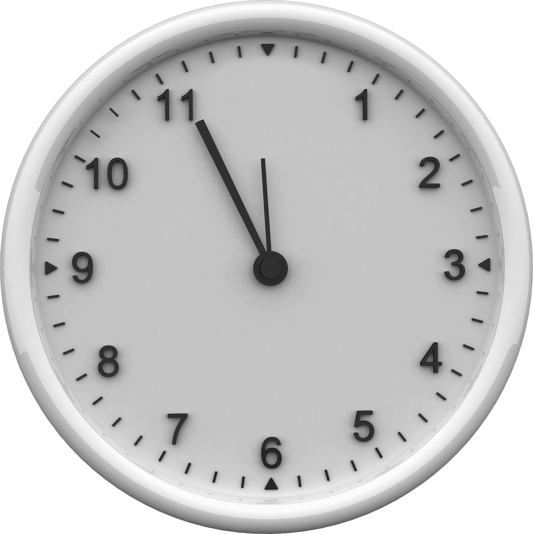Minimalist Analog Clock on Transparent Background for Time Design - Download Free Stock Images Pikwizard.com