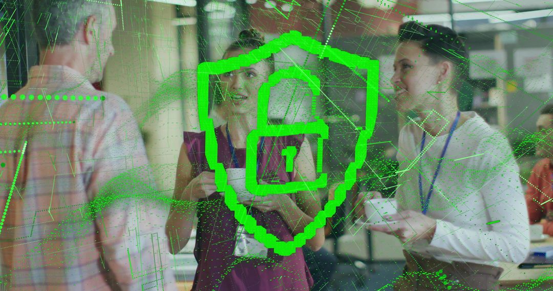 Digital Security Network at Business Conference Gathering