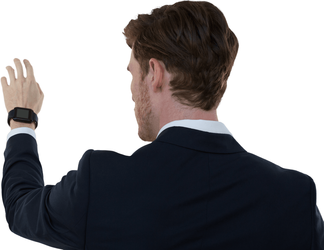 Businessman Reaching Out Transparent Background