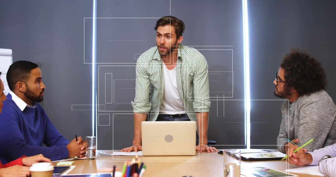 Team Analyzing Data and Discussing Project Strategy