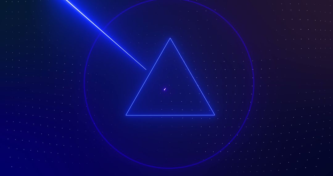 Dynamic Neon Triangle with Laser Beams on Dark Background - Free Images, Stock Photos and Pictures on Pikwizard.com