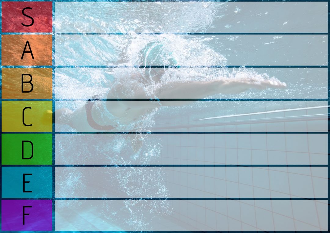 Competitive Swimmer in Motion Articulates Sport's Dynamism and Energy