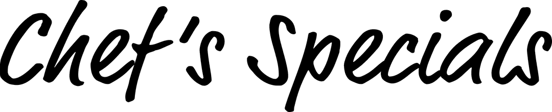 Transparent Black Text Chef's Special