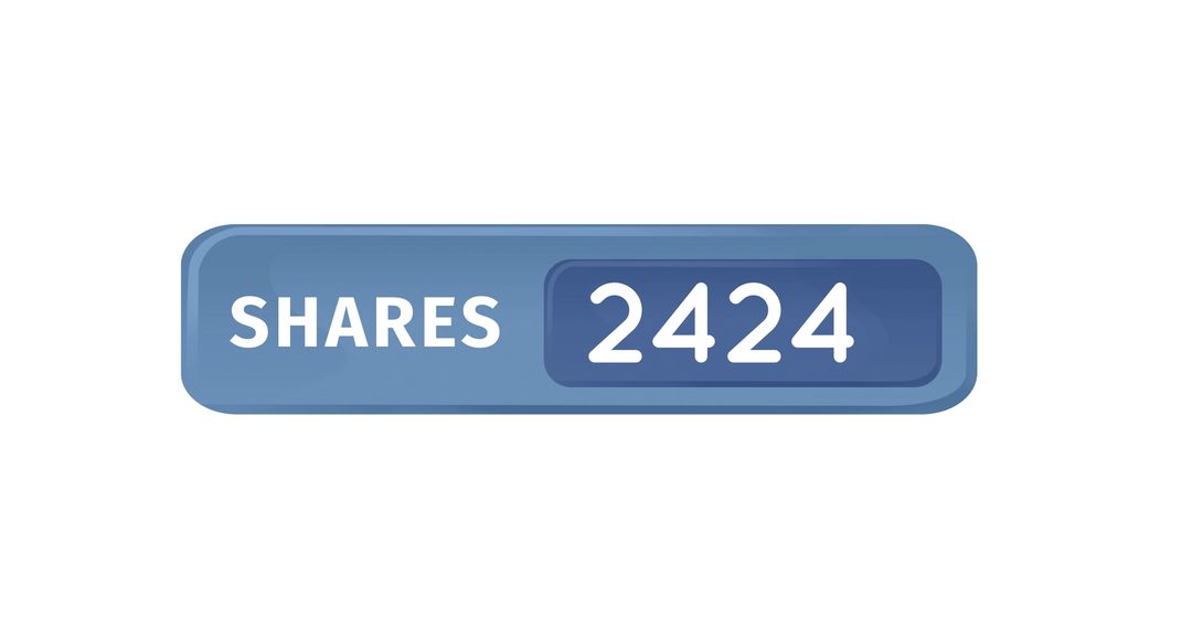 Digital Counter Showing 2424 Shares
