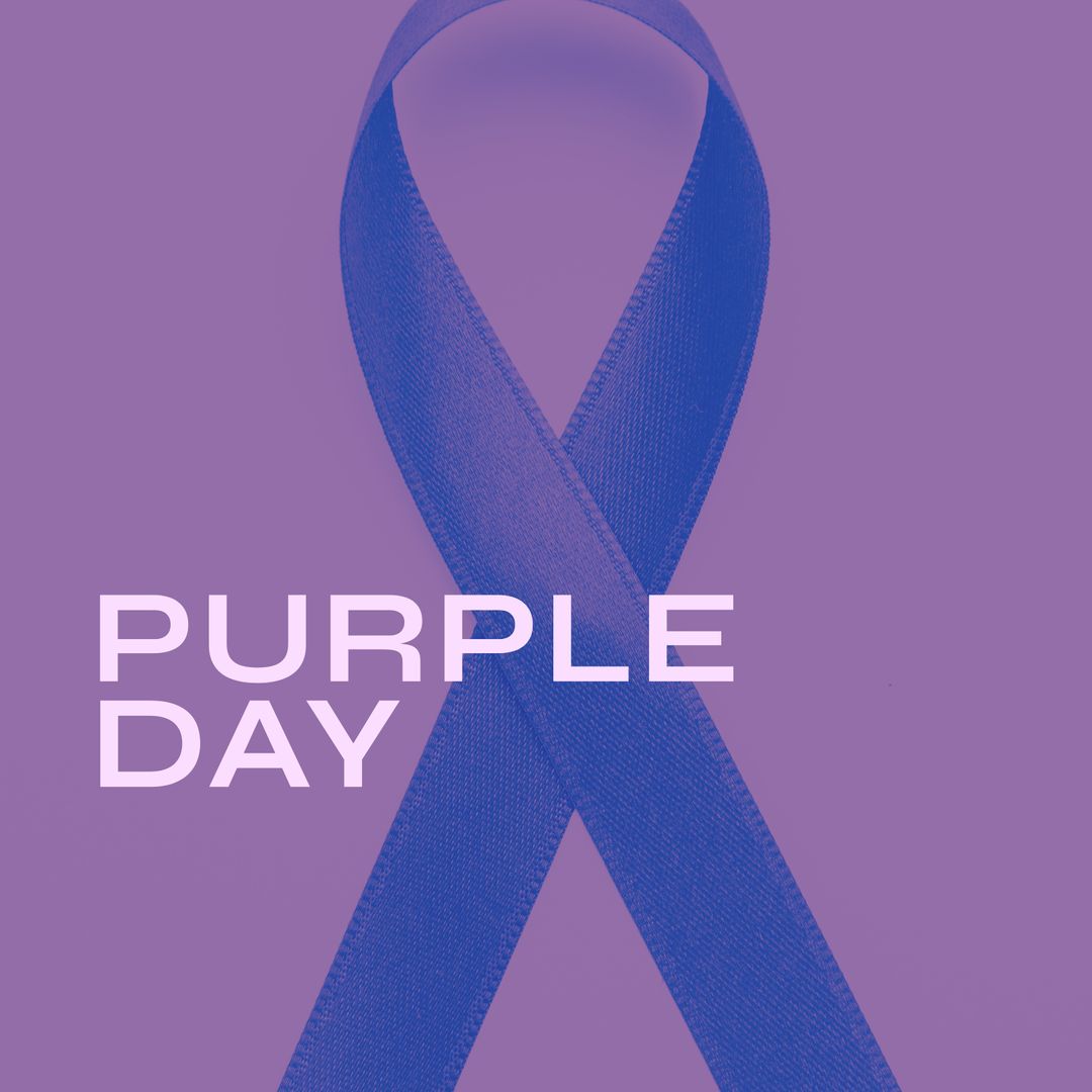 Purple Day Epilepsy Awareness with Ribbon