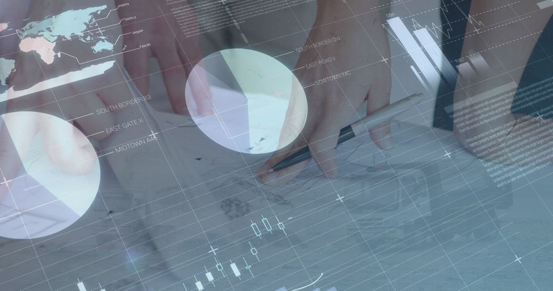 Financial Data Analysis with Business Team Collaborating in Office