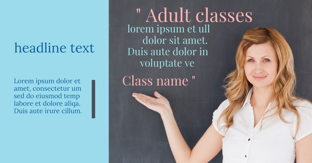 Confident Instructor Presenting Educational Services Template