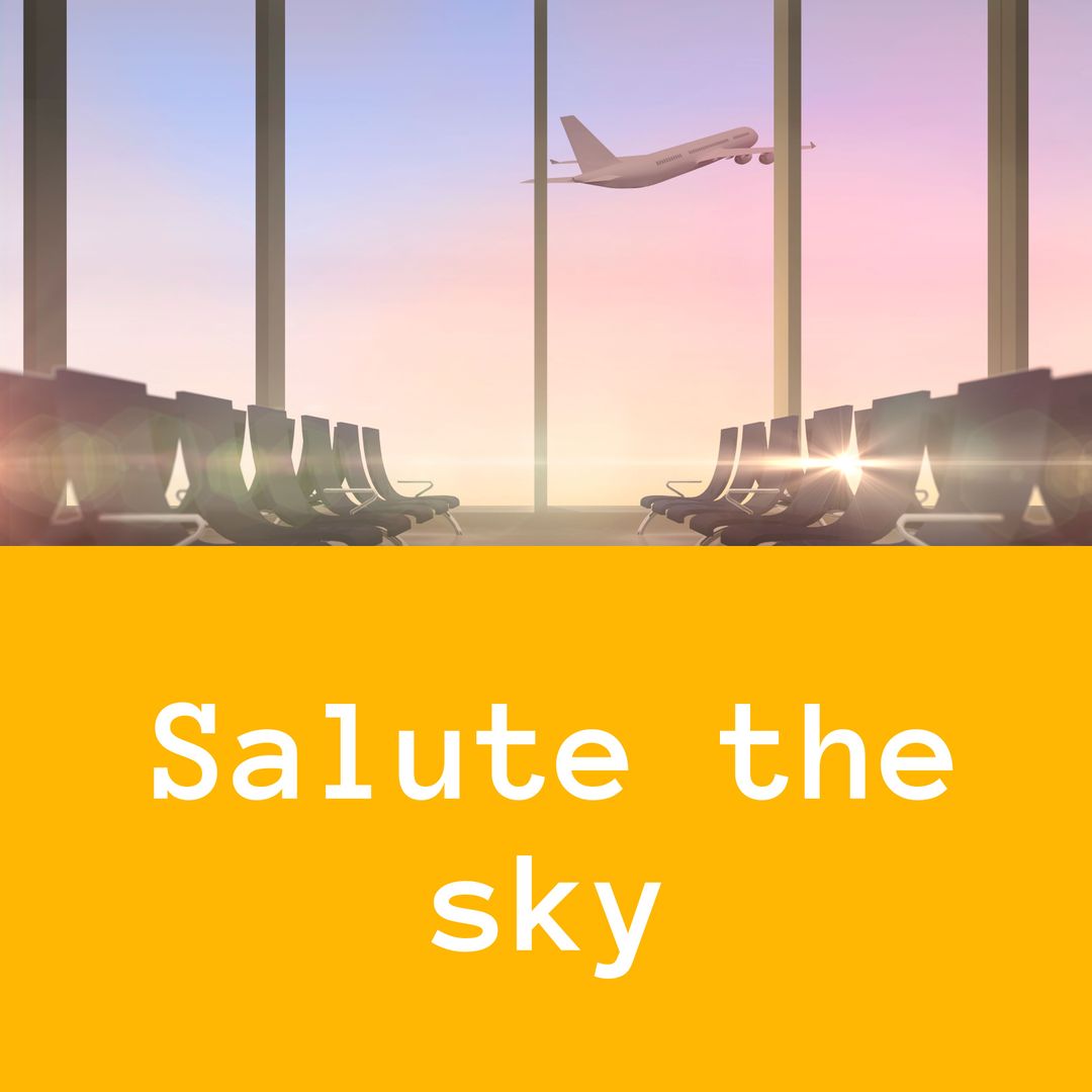 Airplane Taking Off Viewed Through Airport Terminal