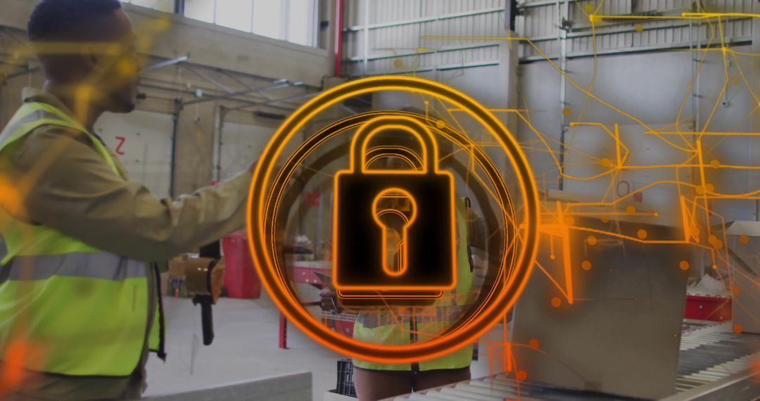 Warehouse Logistics Security and Automation Concept