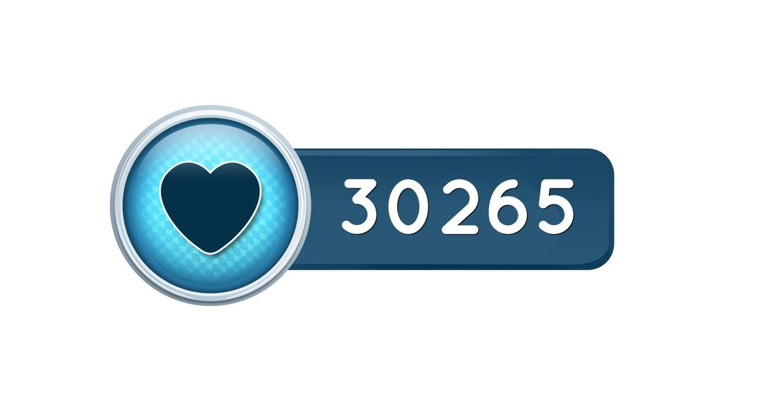Digital Social Media Like Counter Vector Icon