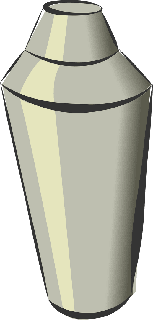 Transparent Flat Design Metallic Cocktail Shaker for Mixology