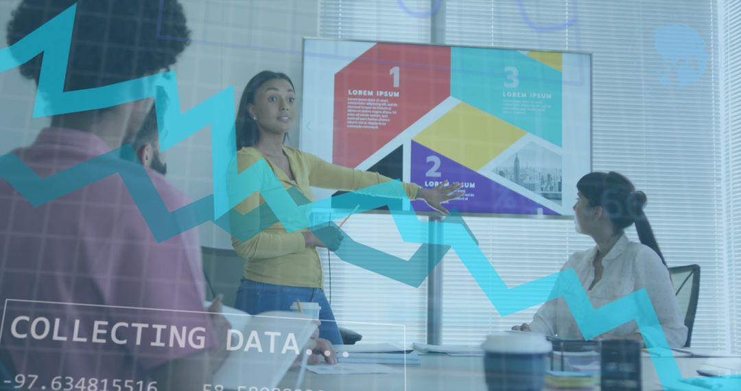 Business Team Meeting Discussing Data and Analytics